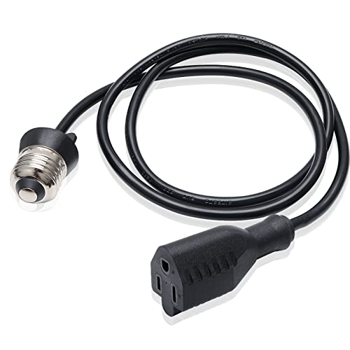 Muelnmey Adapter za konverziju svetlosne utičnice sa produžnim kablom 1m dužine 3 kraka E26/E27 za unutrašnju