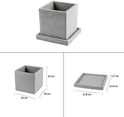NICOLE set kalupa za beton Suqare Coaster kalupi cementni saksija silikonski kalupi za uređenje doma