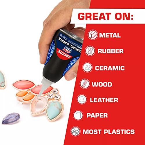 Loctite Super Glue Ultra gel kontrola, Clear superlepak za plastiku, drvo, Metal, zanati, & amp; popravak, Cyanoacrylate Adhesive Instant Glue, Quick Dry-0.14 fl oz Bottle, pakovanje od 1