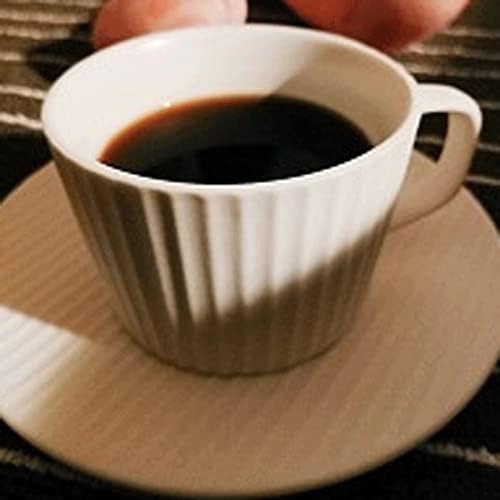 MJWDP krug bijelih linije za vertike za kavu kafe čaj čaja i tanjur Europski stil