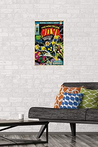 Trendovi International Marvel Comics - Nova - Cover 1 Zidni poster, 14.725 x 22.375, premium paket za poster