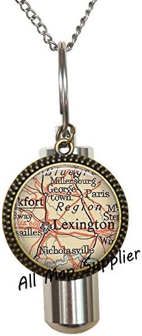 AllMapsupplier modna kremacija urn ogrlica, Lexington, Kentucky Karta kremacija urna ogrlica, Lexington kremacija urna ogrlica, Lexington Map urn, Lexington Urn, A0226
