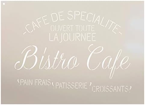 Bistro Cafe šablona Studior12 | Oprema za ponovnu upotrebu | Koristite za bojenje drvenih znakova - palete - DIY francuski dekor hrane - Odaberite veličinu