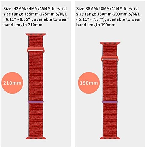 Mosinband Nylon Sport petlje kompatibilne sa Apple Watch 7/8 41mm 45mm, serija 6/5/4 44mm 40mm, serija 3/2/1