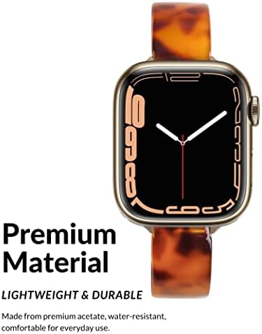 Jedinstveno Slim Bangle Stretchy Watch kompatibilan sa Apple Watch-om za žene, kornjača Shell Resin Modni