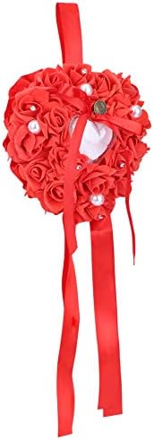 DEALPEAK romantična ruža u obliku srca vjenčanje Favor Pearl Decor poklon prsten kutija Jastuk