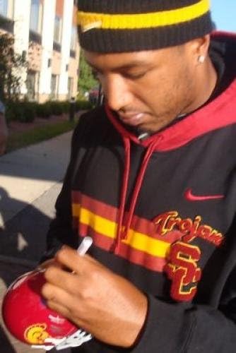 Marc Tyler potpisao USC Trojans Mini kaciga w / COA borba na! Mini Šlemovi Za Fakultet Sa Dokazom
