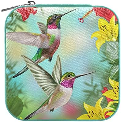 Ptice cvijet Kolibri putna torbica za nakit PU Koža prenosiva kutija za nakit Organizator putnog