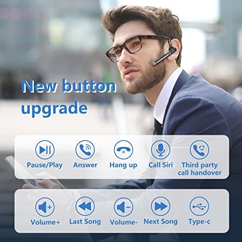 Bluetooth slušalica za mobilne telefone Bežične slušalice sa punjenjem i LED inteligencijskim ekranom,