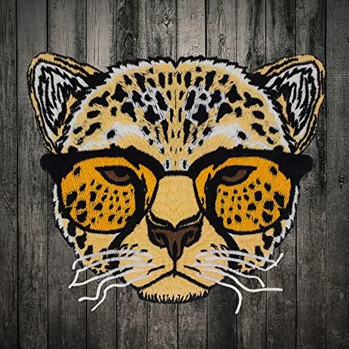 2 komada Velika leopard glava zakrpa za patch odeću za šivanje vezene motivne životinjskog motiva traperice Applique Pribor