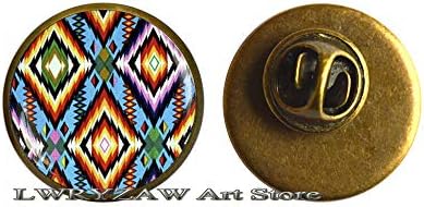 Šareni američki umjetnički broš, meksički narodni umjetnički pin, meksički nakit, nakit narodnog umjetnosti,