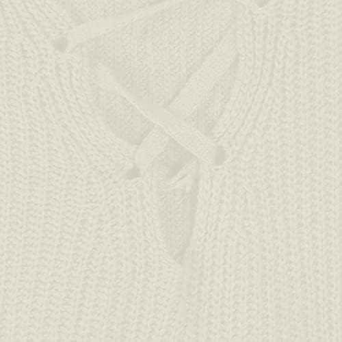 Ženski križanje poprečni dweaters pad trendi dugih rukava V izrez pleteni pulover casual pulone komore na vrhu