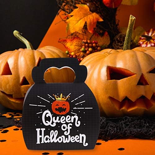 NUOBESTY Candy Box 20kom Halloween Candy Packaging Box Portable Pumpkin Decorative Cartoon Halloween Cake Box
