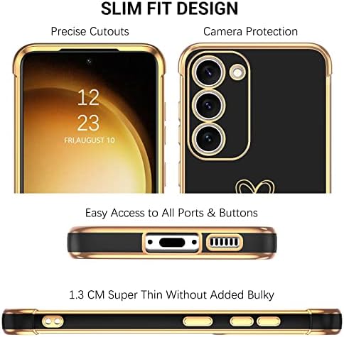 Slučaj BENTOBEN Samsung Galaxy S23, slatka srčana Pattern Slim Fit S23 futrola, Meki fleksibilni