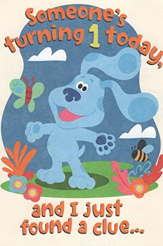 Blue's Clues kartica za bojenje 1. rođendana neko danas puni 1 godinu