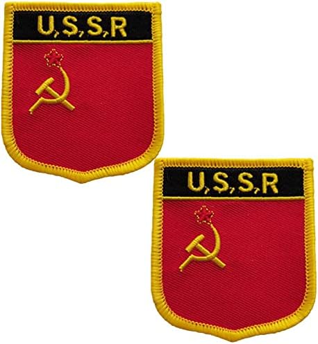 Međunarodna američka zastava SSSR vezene mrlje Tactical Morale Applique Pričvršćivač glačalo na šini na grb zakrpa 2 komada