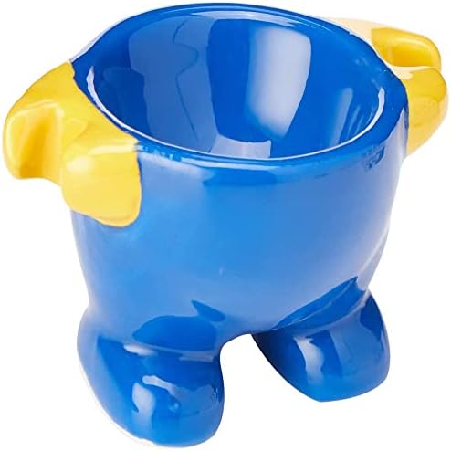 KitchenCraft keramička čaša za jaja' Mr GR-EGG', 8 x 5 x 4 cm - plava / žuta