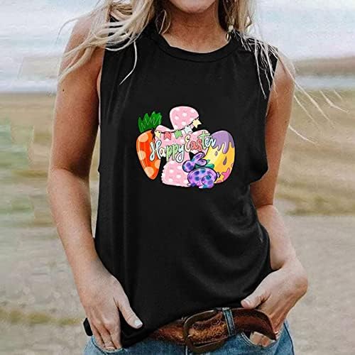 Happy Easter Bunny Rabbit Grafičke Majice Smiješne Uskršnje Žene Djevojke Tank Top O-Izrez Majice
