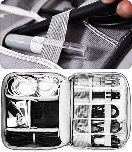 Kućna kultura Electronics Accessories Organizer Bag, univerzalna torba za nošenje putnih gadžeta za kablove, utikač i još mnogo toga, savršena veličina za tvrdi Disk punjača telefona Black