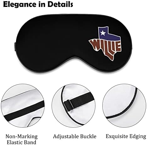 Willie's Texas Spava za spavanje maska ​​Slatka nijansa za oči Zabavna noćna pokrivača s podesivim kaišem za žene muškarci