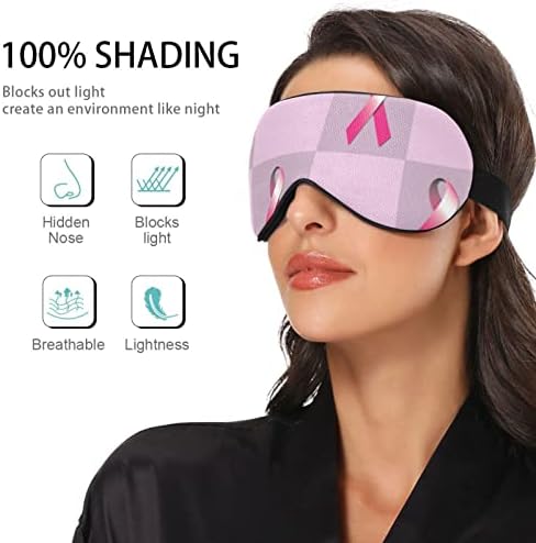 Unisex za spavanje maska ​​za oči) ružičasta-vrpca noćna maska ​​za spavanje Spajanje udobnog omota za spavanje