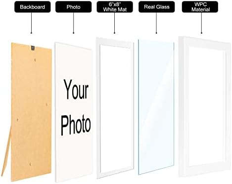 Paintlig 8x10 okvir za slike - Drveni okviri za fotografije, crne okvire okvira okvira za zidni kolaž, viseći okviri za slike ili vrh