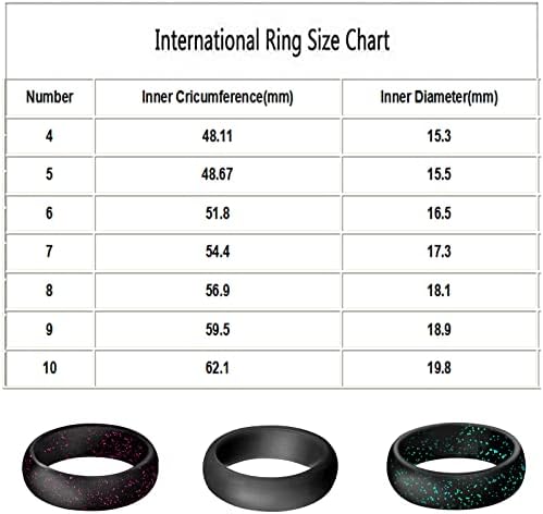 2023 Novi silikonski prsten 5,7 mm široki prsten joga prstena sportski prsten biserni svijetli silikonski prsten