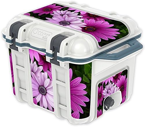 MightySkins koža kompatibilna sa Otterbox Venture 25 qt Cooler-ljubičasto cvijeće / zaštitni, izdržljivi i jedinstveni poklopac za omotavanje vinilnih naljepnica | jednostavan za nanošenje / proizvedeno u SAD-u