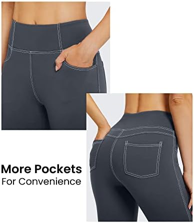 G4Free Capri yoga hlače za žene bootcut gamaše Strechy Capris sa 4 džepova za vježbanje casual