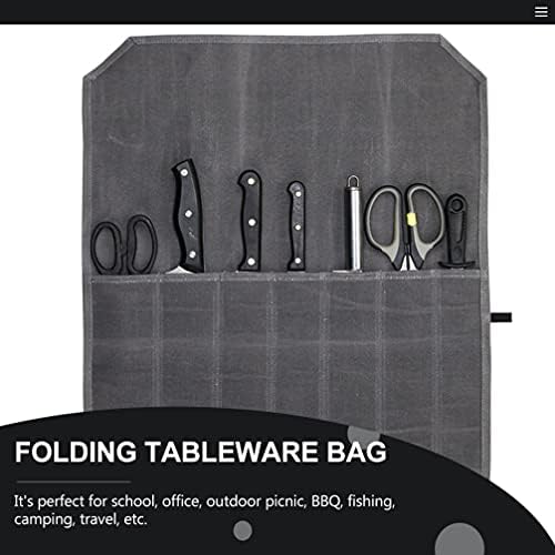 Hemoton alat Organizator torba nož Roll Bag Portable Canvas Travel Chef nož slučaj torbice džepovi