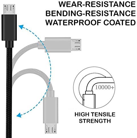 Micro USB kabel, kratki najlonski pleteni kablovi kompatibilni sa TV stickom, napajanjem, Android