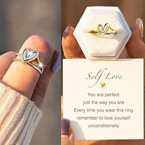 Mountain prstenovi za žene za kćerku i majku prsten u obliku srca izvrsni prsten za rođendan za majčino poklon za njenu ljubavnu prsten žensku srčani američki modni i prstenovi tinejdžerski dječaci