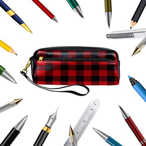 Guerotkr Case, olovka, kutija za olovke, estetska futrola za olovke, retro crni crveni prugasti plaćeni uzorak