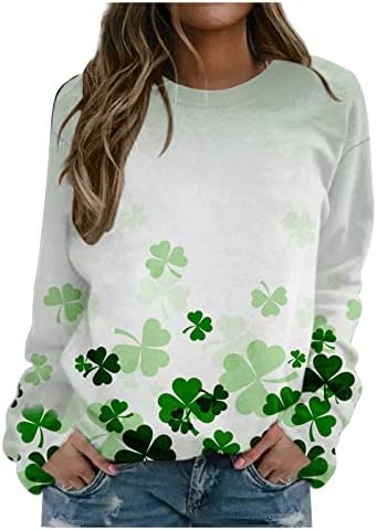 Žene ul. PATRICKS Dnevna košulja Trendy St. Patrick's Day Tees Tee Majica Thirts Majica Dugi rukav Spring