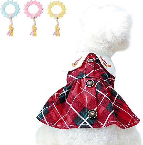 Crideng haljina za pse za štenad Kostim Slatki pas Teddy Bears New Godina Božićna haljina