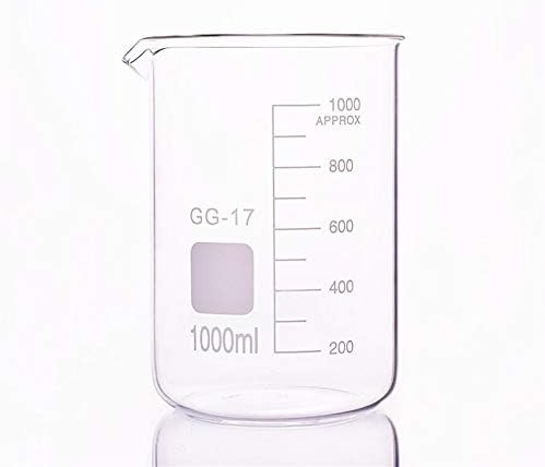 Planinska muška laboratorijska čaša u niskom obliku, kapacitet 1000ml, vanjski promjer = 105 mm, visina