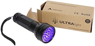 Crna lampa sa ultralakom UV lampom, 51 LED 395 nM - detektor za urin za kućne ljubimce, mrlje za kućne