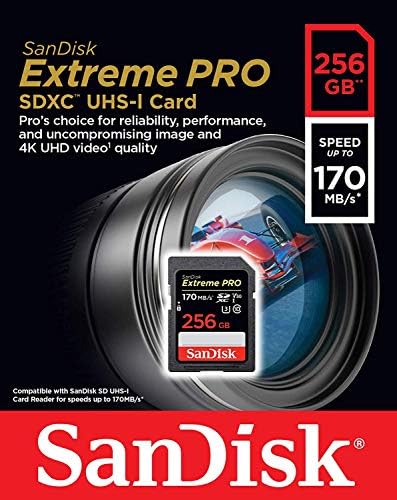 SanDisk Extreme Pro 256GB SDXC kartica za Canon kameru kompatibilna sa EOS M50 Mark II, EOS Ra