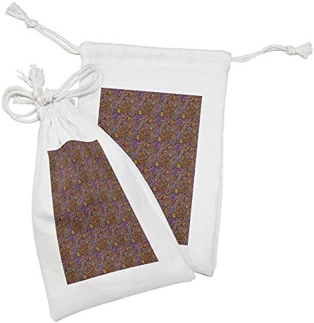Ampesonne apstraktna torba od tkanine 2, glatko angažovane boje ručno crtanje vala vala vala sa spiralama
