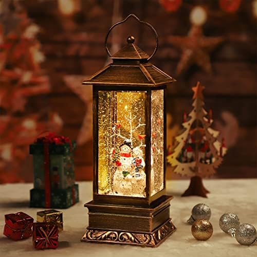 Božićna dekoracija Domaći osvijetljeni sniježni globus, Božić Santa Claus Lantern, vodeni fenjer, blistavo uz muziku USB i baterija, pjevanje snježnim globusom Dekorativno