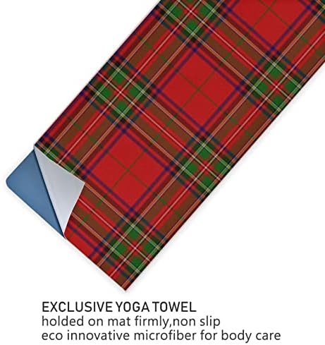 Pokrivač cenjskih joga crveno-škotski-uzorak yoga ručnik yoga mat ručnik