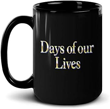 NBC Days of Our Lives Logo Crna šolja-15 oz
