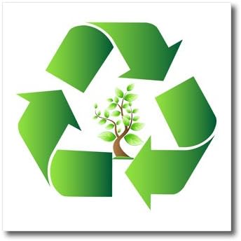 3drose HT_78629_2 Simbol zelenog recikliranja sa drvetom u središnjem željezo na prenosu topline, 6