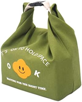 ZIIYAN torba za ručak za višekratnu upotrebu izolovana torbica Smile tote torba sa ručkom za žene