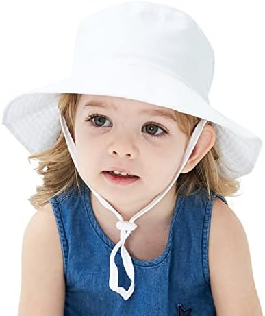 Baby sunčani šešir za dječji šešir za sunčanje s upf 50+ podesivim ljetnim kapu za plažu sa