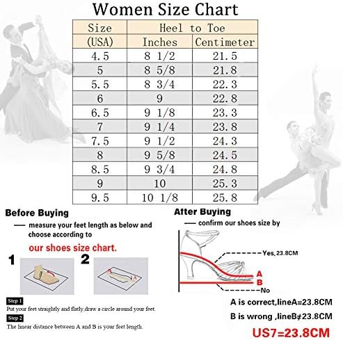 DZZSYIM ženske otvorene plesne plesne čizme Rhinestone Salsa Ballroom čipke za ples za gledanje, model QJW9001