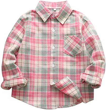 Boys Flanel Shirts Button Down Western Shirts Boys Christmas Outfit Toddler Buffalo Plaid Shirts Boys Long Sleeve Shirts