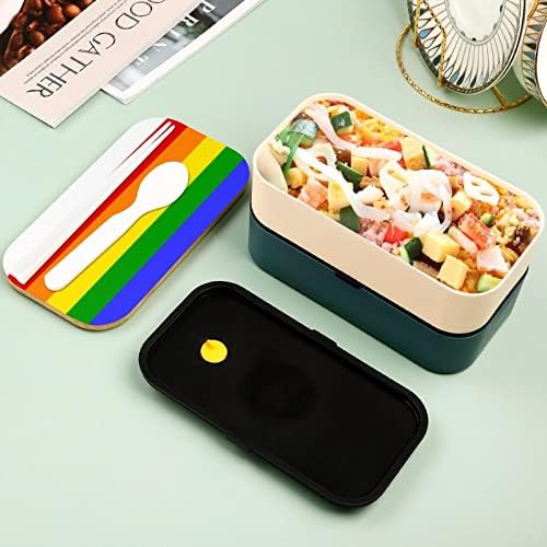 LGBT Rainbow Transwender zastava Bento ručak kutija bez curenja Bento kutija sa prehrambenim kontejnerima sa 2 pretinca za izlet rada