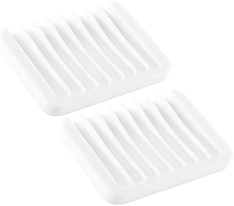 Posuda za sapun sa odvodima, Silikonski držač sapuna, Easy Dry Soap Saver, ladica za sapun za jednostavno