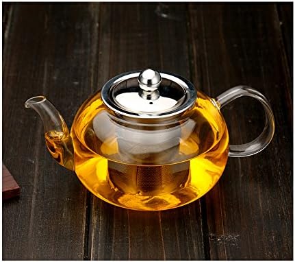 Ugodan-YC stakleni čamac s infusirom, čajnik za čaj za štednjak za štednjak, posuda za čaj sa poklopcem od nehrđajućeg